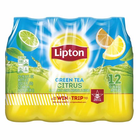 (2 Pack) Lipton Green Citrus Iced Tea, 16.9 Fl Oz, 12 (Best Way To Make Iced Tea With Loose Leaf Tea)