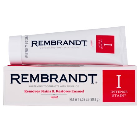 Rembrandt Intense Stain Whitening Toothpaste with Fluoride, Mint Flavor - 3.52 (Best Toothpaste To Remove Tea Stains)