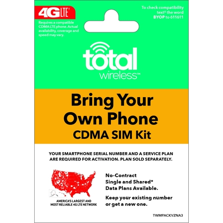 Total Wireless Bring Your Own Phone SIM Kit - Verizon CDMA