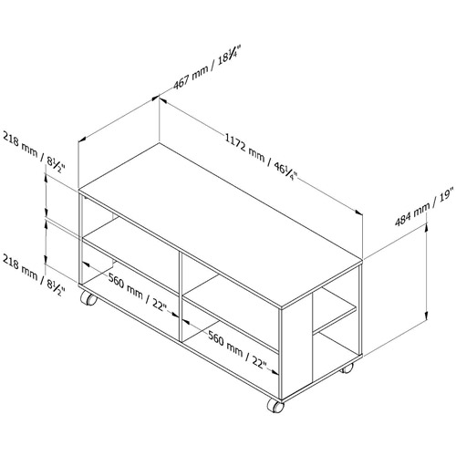 South Shore Jambory Storage Unit on Casters for TVs up to 48'', Multiple Finishes