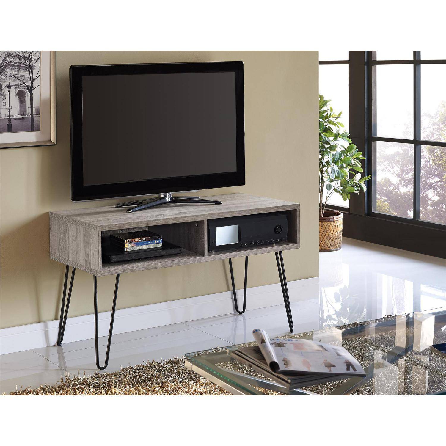 Owen Retro TV Stand for TVs up to 42'', Sonoma Oak