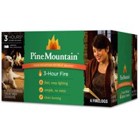 Pine Mountain 6-Pack, 3-Hour Firelogs, Easy Lighting