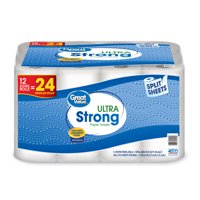 Great Value Paper Towels, Split Sheets, 12 Double Rolls