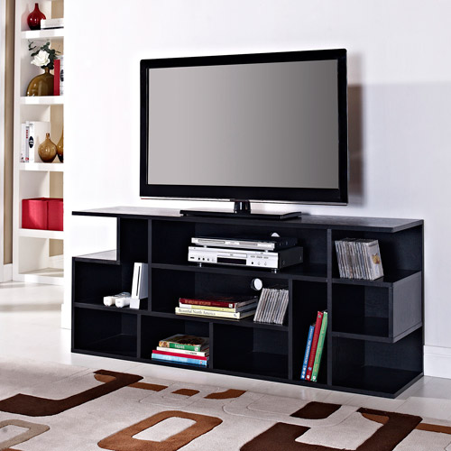 Mod Style Wood TV Stand for TVs up to 65'', Black