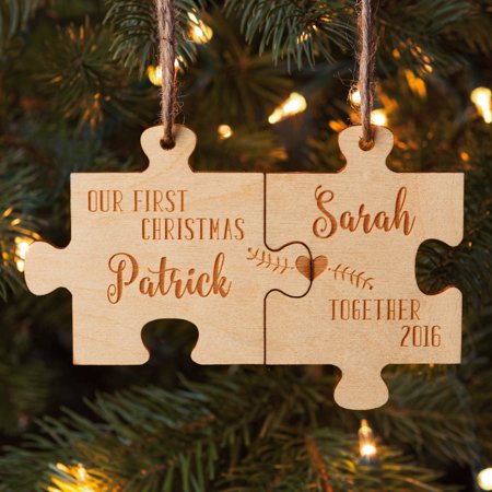 Our First Christmas Together Personalized Wood Ornament Set Our First Christmas Together Personalized Wood Ornament Set - Our First Christmas Together Personalized Wood Ornament Set