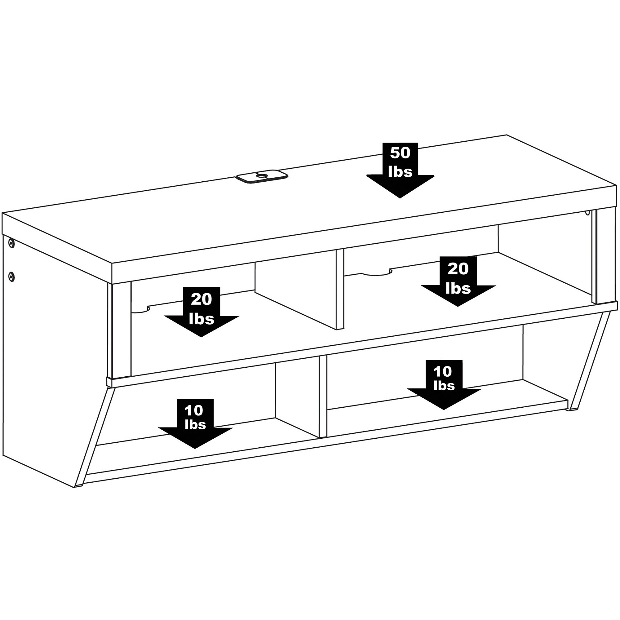 Series 9 Designer Collection 42'' Wall-Mounted AV Console