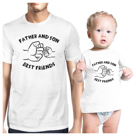 Father And Son Best Friends White Matching Shirts Father's Day