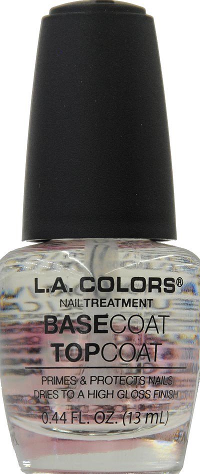 L.A. Colors Base Coat/ Top Coat Nail Polish, 0.44 Fl