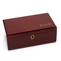 Monogram Engraved Wooden Valet Keepsake Box