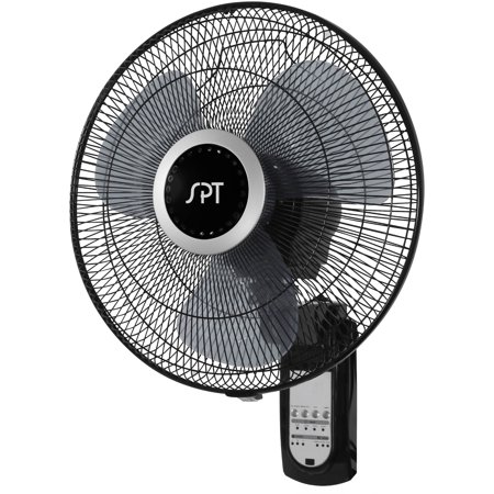 16" Wall Mount Fan with Remote Control, Black - Walmart.com