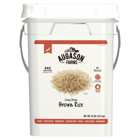 Augason Farms Long Grain Brown Rice Emergency Food Storage (Best Food To Store Long Term)
