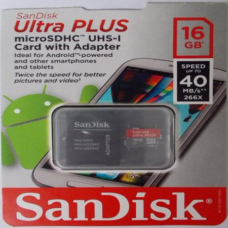 SanDisk Ultra PLUS 16GB microSD Card, Mobile, Class 10 - Walmart.com