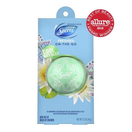 Secret Freshies Invisible Solid Antiperspirant and Deodorant Cool Waterlily Scent 0.5