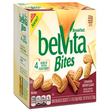 - (6 Pack) Belvita Bites Cinnamon Brown Sugar Mini Breakfast Biscuits, 8.8 Oz