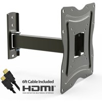 ONN Full-Motion Wall Mount for 10"- 50" TVs with Tilt and Swivel Articulating Arm and HDMI Cable (UL Certified)
