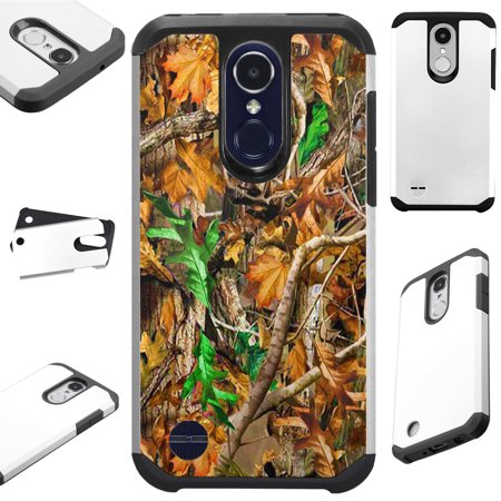 Leaf Phone Cover - For LG Xpression Plus (2018) Case Hybrid TPU Fusion Phone Cover (Leaves Camouflage)