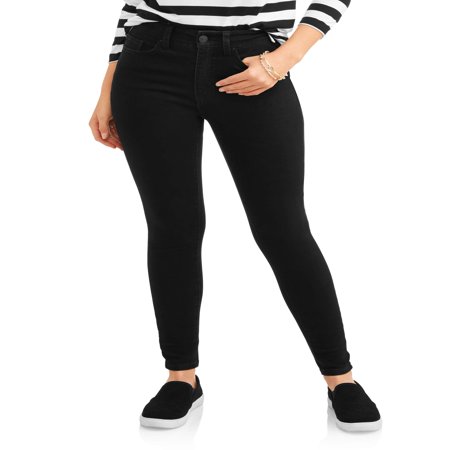 time and tru high rise skinny jeans black