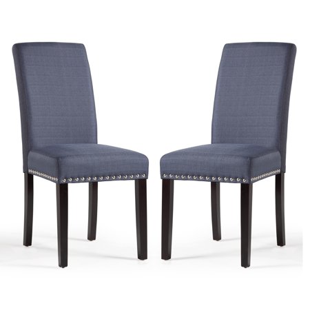 - DHI Nice Nail Head Upholstered Dining Chair, 2 Pack, Multiple Colors