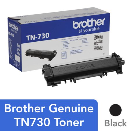 - Brother Genuine Cartridge TN730 Standard Yield Toner, Mono-Laser/Black - 1,200 pages