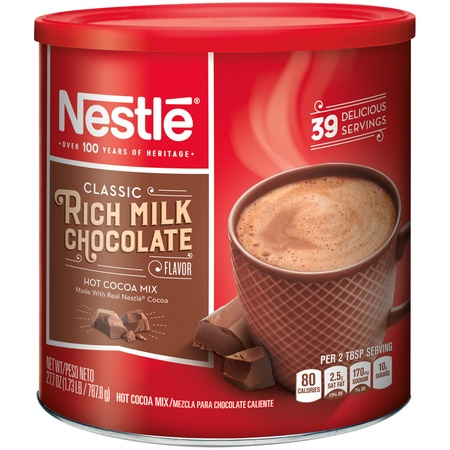 (2 Pack) NESTLE Rich Milk Chocolate Hot Cocoa Mix 27.7 oz. (Best Tasting Cocoa Powder)
