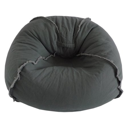 Large Canvas Bean Bag Chair with Exposed Seams, Multiple (Best Large Bean Bag Chair)