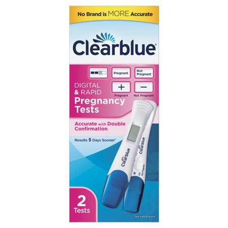 Clearblue Pregnancy Test Combo Pack, 2ct - Digital with Smart Countdown & Rapid Detection - Value (Best Kind Of Pregnancy Test)