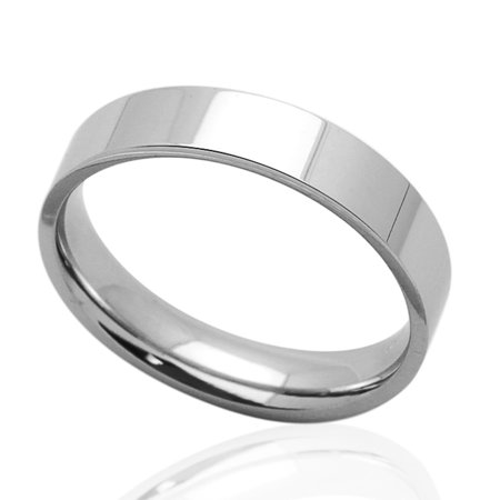 - Men Women 6MM Comfort Fit Stainless Steel Wedding Band Classic Flat Ring (Size 5 to 12)