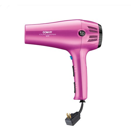 Conair 1875 Watt Cord-Keeper Hair Dryer with Ionic Conditioning, Pink ...