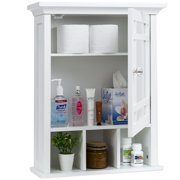 Best Choice Products Bathroom Vanity Mirror Wall Storage Cabinet (White)