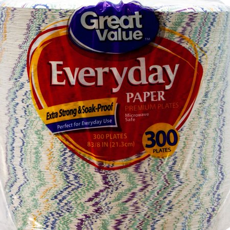 Great Value Everyday Paper Lunch Plates, 8 5/8
