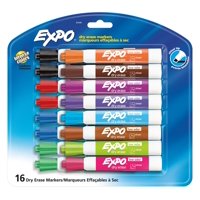 Deals on 16-Count Expo Low Odor Dry Erase Markers, Chisel Tip