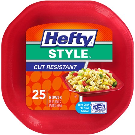 - Hefty Style Small Square Foam Disposable Bowls, 25 Count