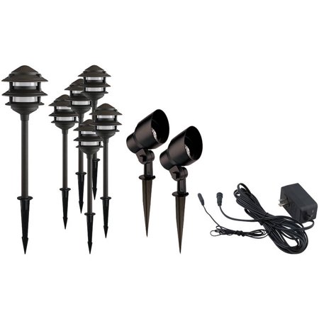 Better Homes Gardens Fayser 8 Piece Outdoor Quickfit Led Pathway Better Homes Gardens Fayser 8 Piece Outdoor Quickfit Led Pathway Lighting Set Com