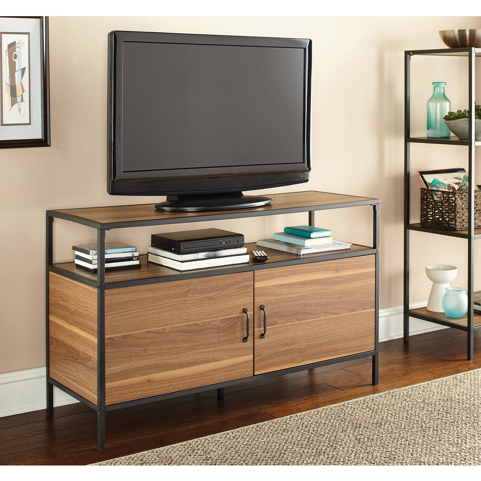 Mainstays Metro TV Stand for TVs up to 50'', Warm Ash Finish