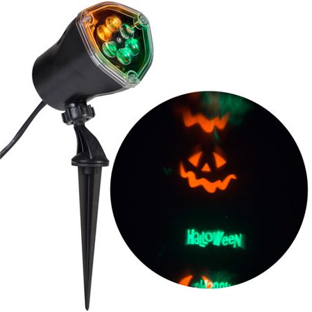 Gemmy Lightshow Projection Whirl-A-Motion Happy Halloween with Jack-O-Lantern Halloween Decoration