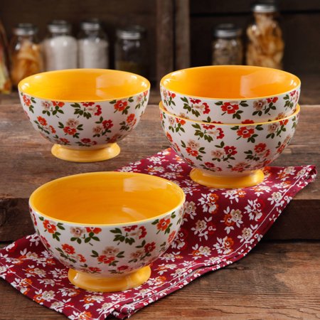 The Pioneer Woman, Kitchen, Pioneer Woman Measuring Cup Nesting Bowls Set  Of 4 Floral Autumn Harvest