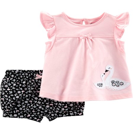 Short Sleeve Top and Shorts Outfit, 2 piece set (Baby (Best Toddler Girl Clothes)