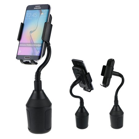 Cut Mountings - Universal Adjustable Gooseneck Cup Holder Cradle Car Mount For Cell Phone iPhone