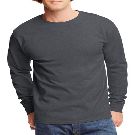 Mens Tagless Cotton Crew Neck Long-Sleeve Tshirt (Best Mens Turtleneck Shirts)