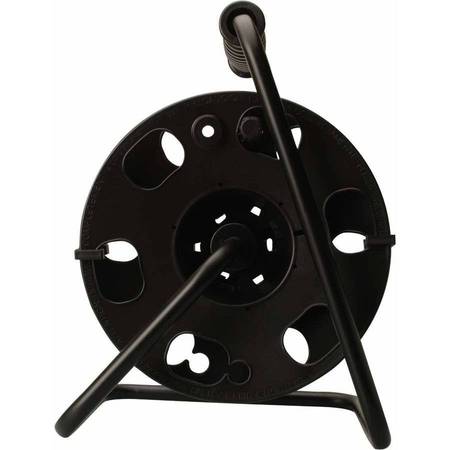 Woods 22849 16/3 AWG Cord Reel with Metal Stand, Black, Holds up to