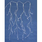 Solar Ed Christmas Lights Set Of 288 Warm White Led Angel Tear Drop Branch Icicle Christmas Light Curtain