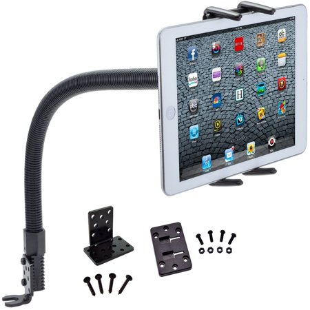 Neo Flex Laptop Mobile - Tablet Car Mount, Robust Seat Rail Cell Phone Car Holder for Samsung Galaxy Grand Neo w/Anti-Vibration Flex Gooseneck & Swivel Cradle