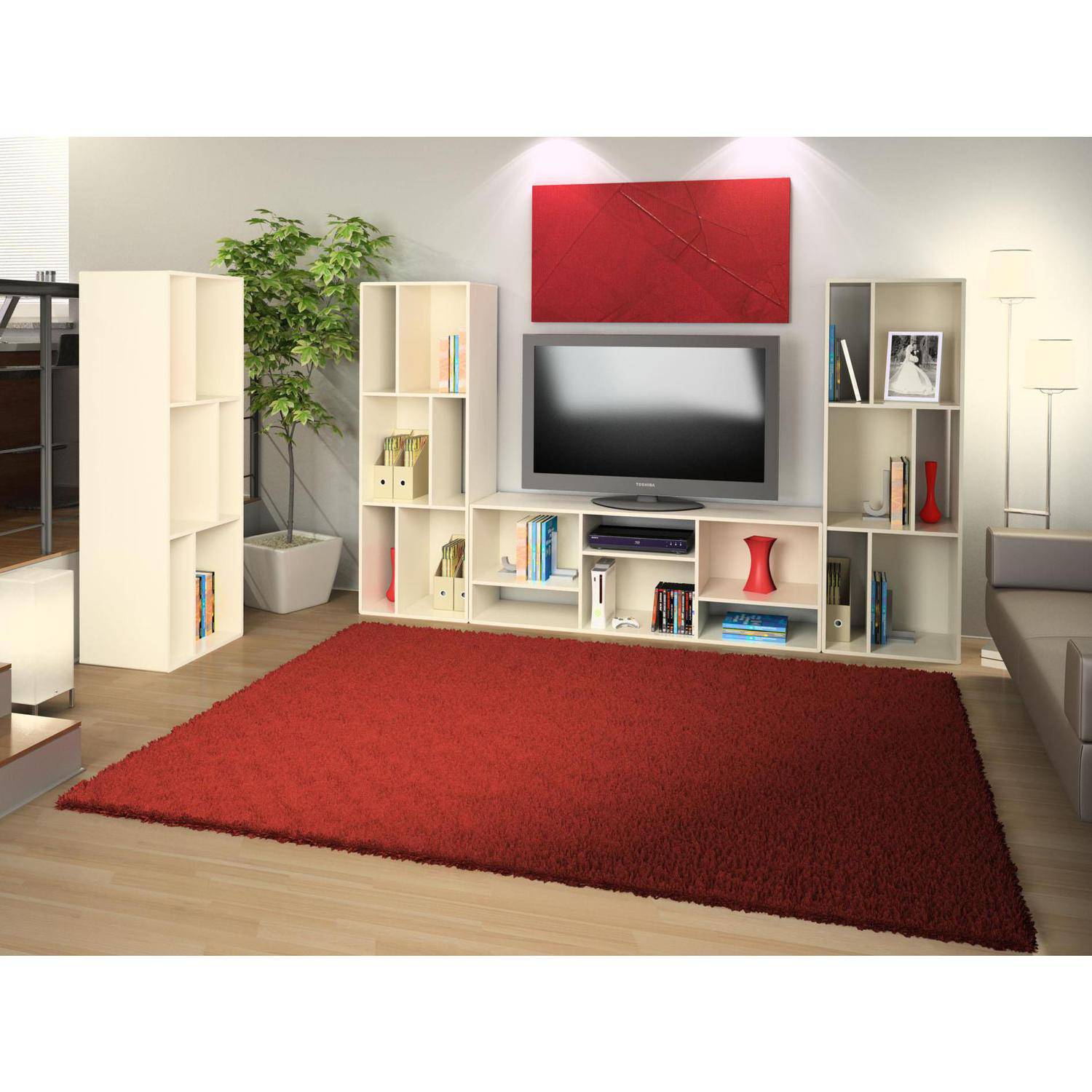 TV Stand or Bookcase Combo, For TV's up to 60'', White