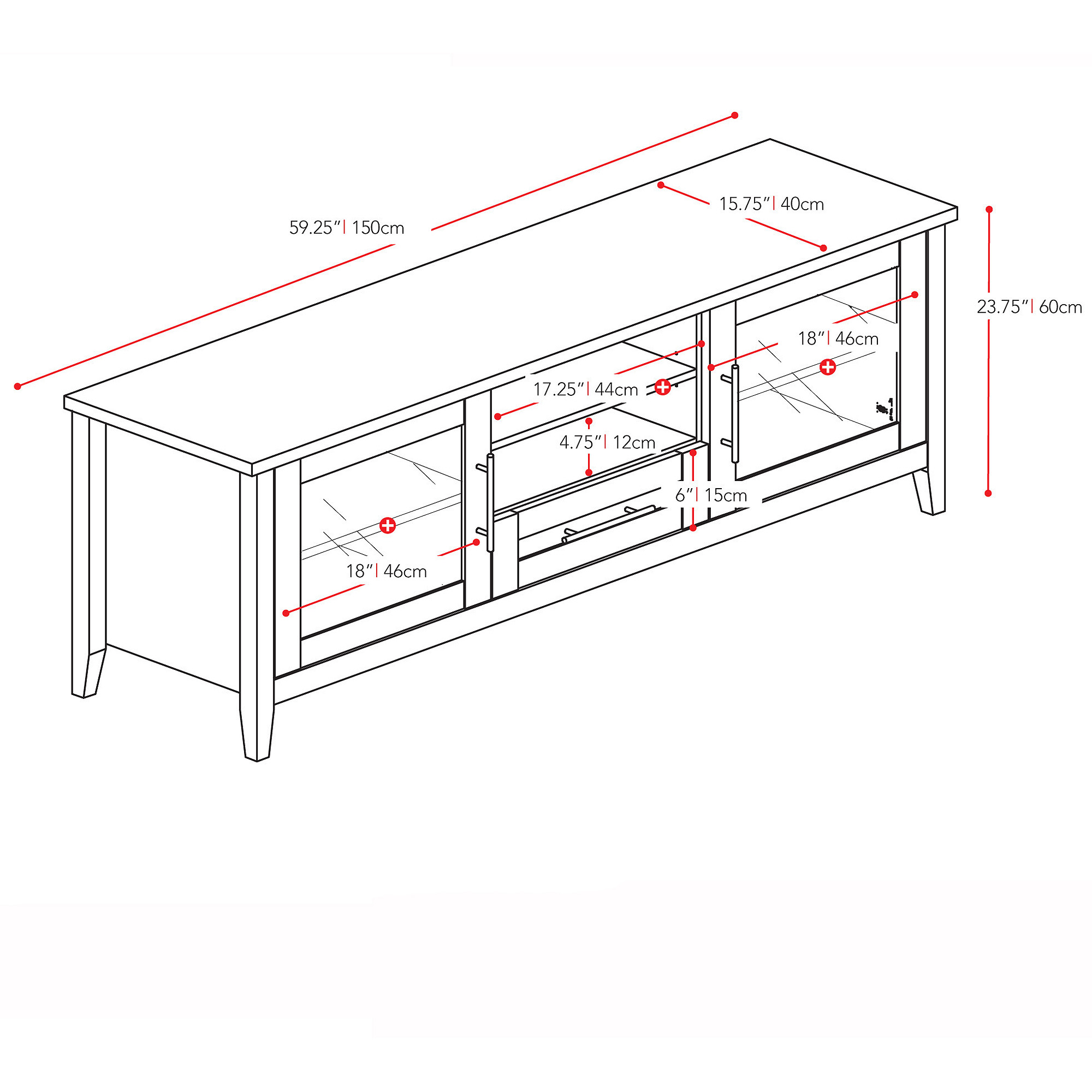 CorLiving Jackson TV Stand for TVs up to 60''