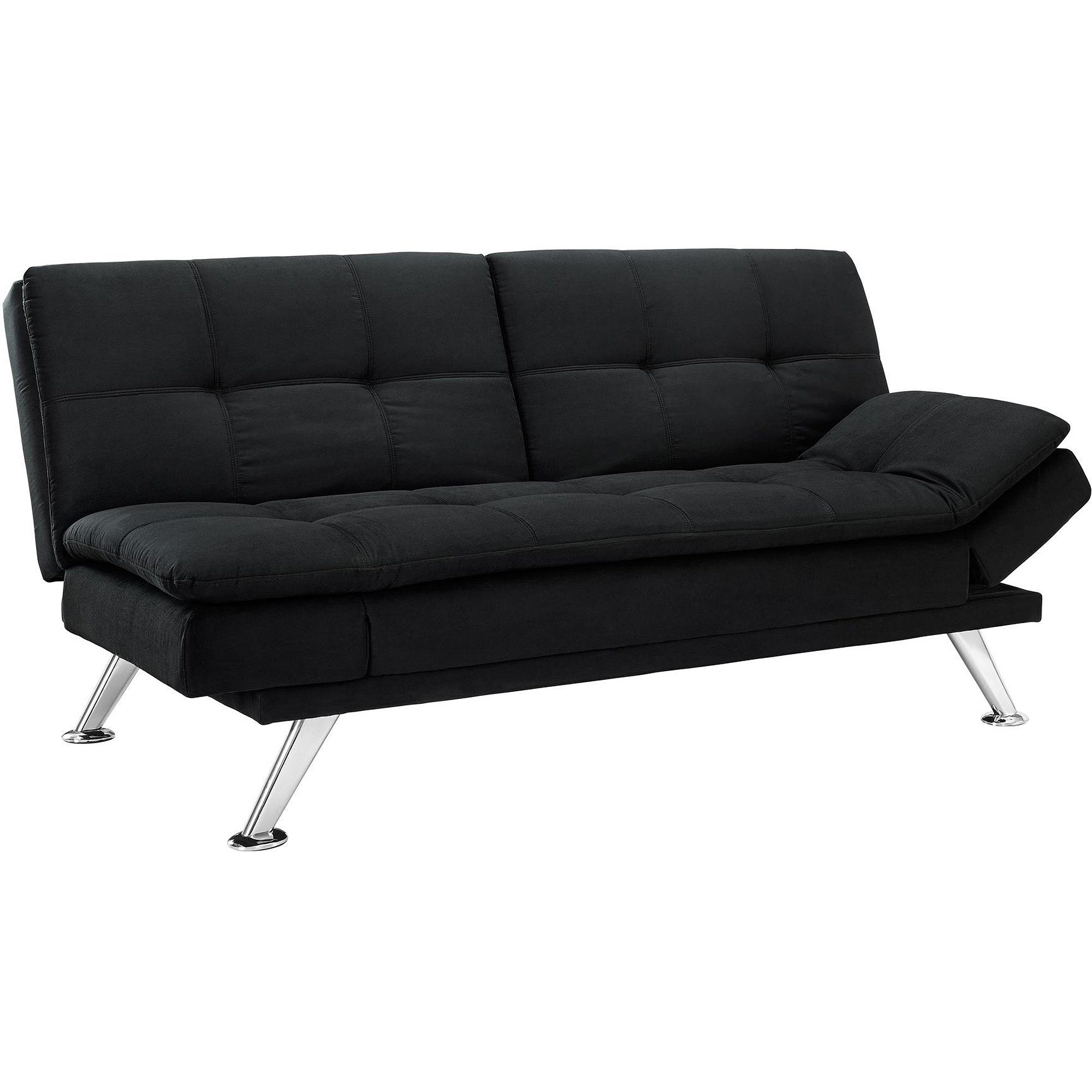 Premium Bailey Pillow-Top Futon, Black