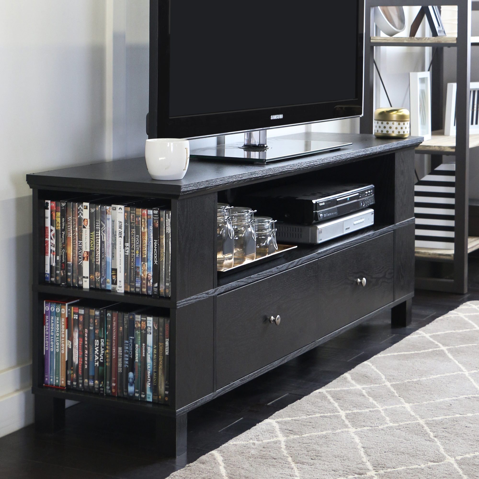 Walker Edison Black TV Stand for TVs up to 60''