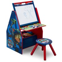 Nick Jr. PAW Patrol Deluxe Kids Art Table, Easel, Desk, Stool & Toy Organizer by Delta Children