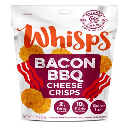 Cello Whisps Cheese Crisps - Bacon Barbecue (Best Cheese For Keto)