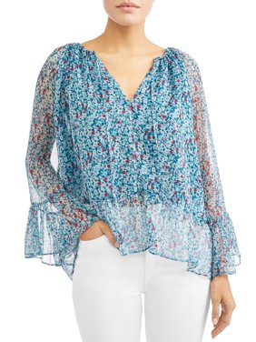 Stefani Ruffled Peasant Top Women's