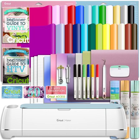 Cricut Blue Maker Deluxe Vinyl and Heat Transfer Bundle